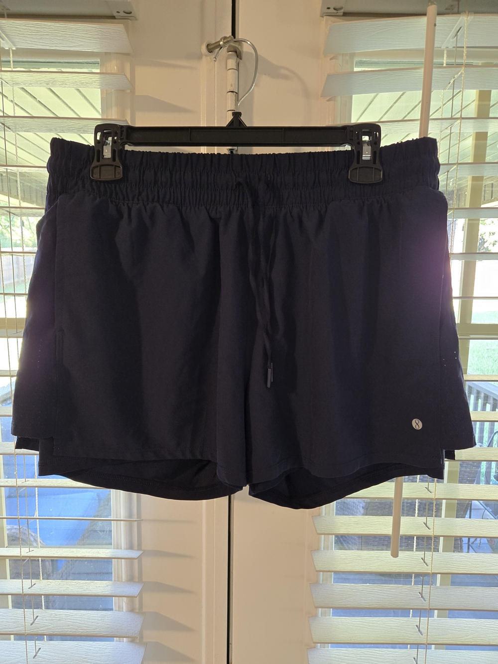 Layer8 Navy Athletic Drawstring Shorts 2-in-1 Sz XL
